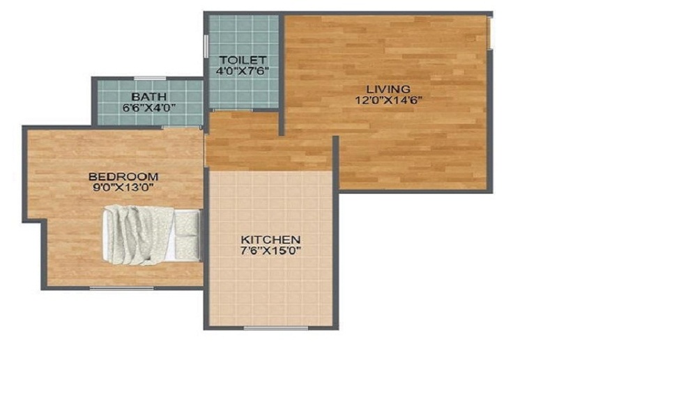 Jaypee Greens Kasa Isles — 1 BHK floor plan