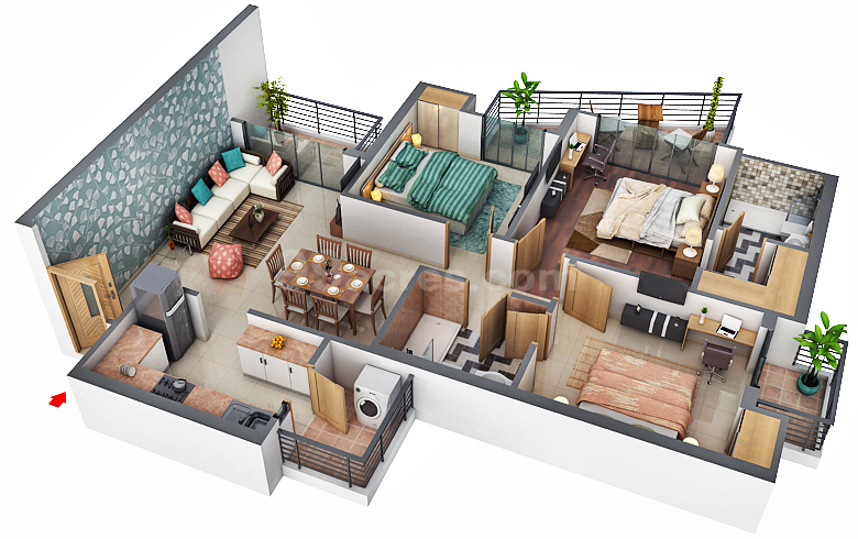 ACE Hive — 3 BHK floor plan