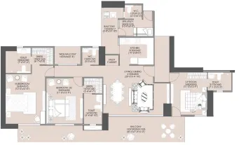 Pyramid Alban — 3 BHK floor plan