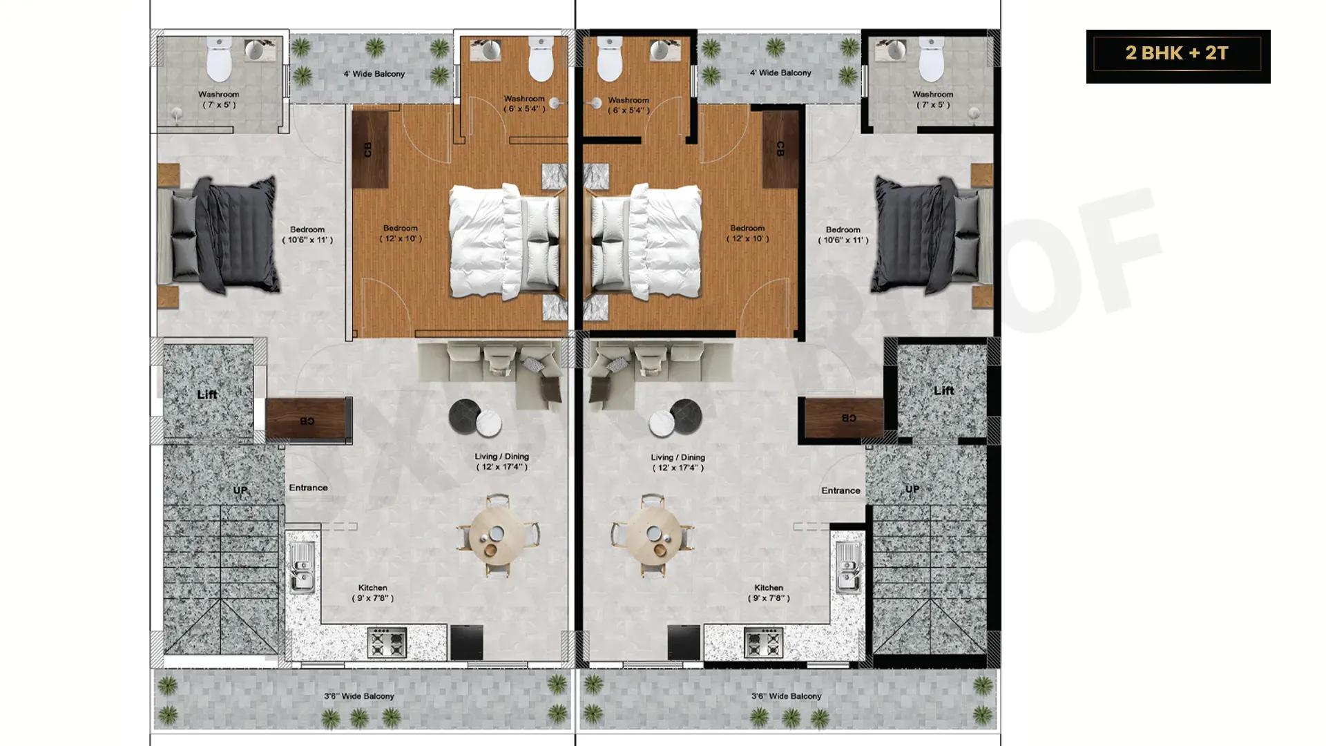 BNB Nature Valley — 2 BHK floor plan