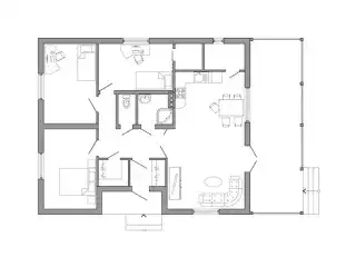 Agrante Vanmaya — 2 BHK floor plan