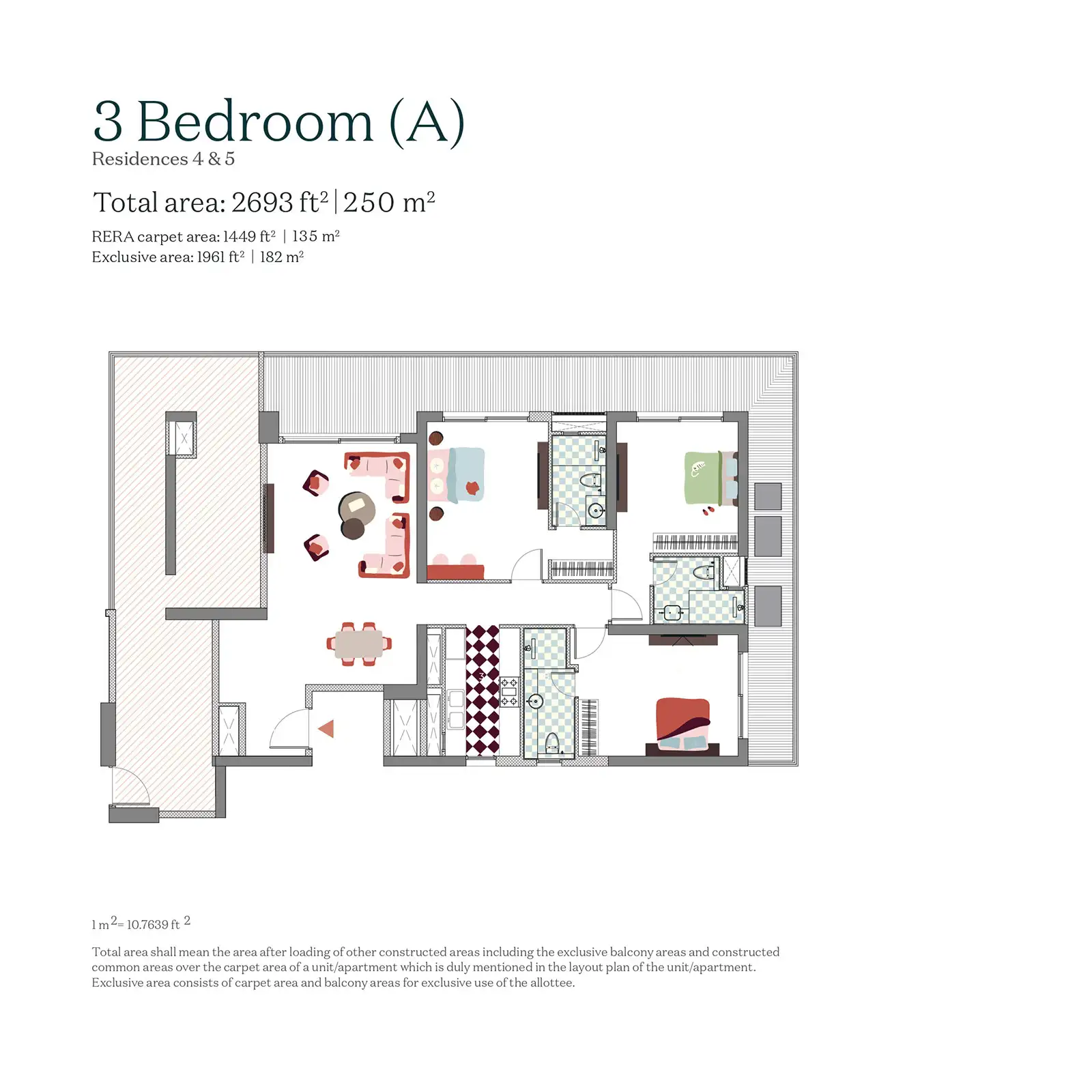 Max Estate 361 — 3 BHK floor plan