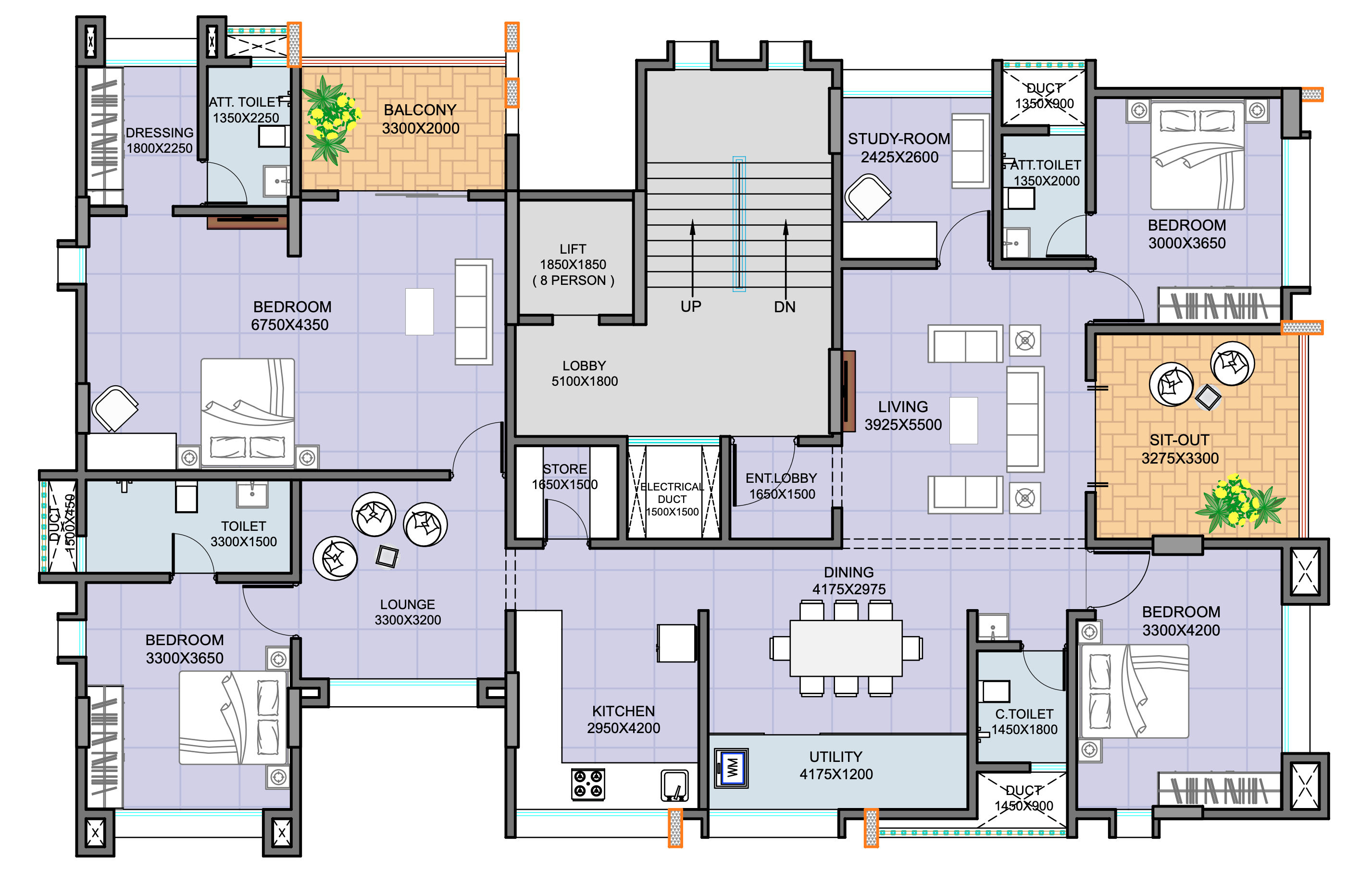 Birla Arika — 4 BHK floor plan