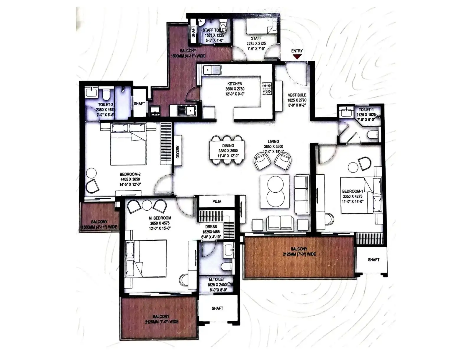 ACE Verde — 3 BHK floor plan