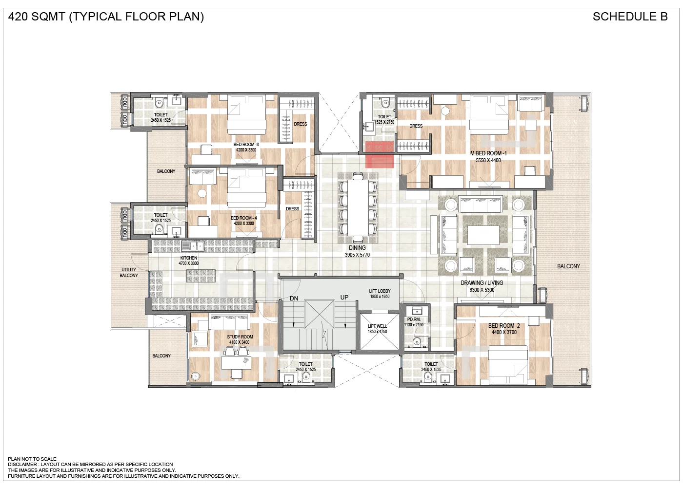 DLF The Grove — 4 BHK floor plan