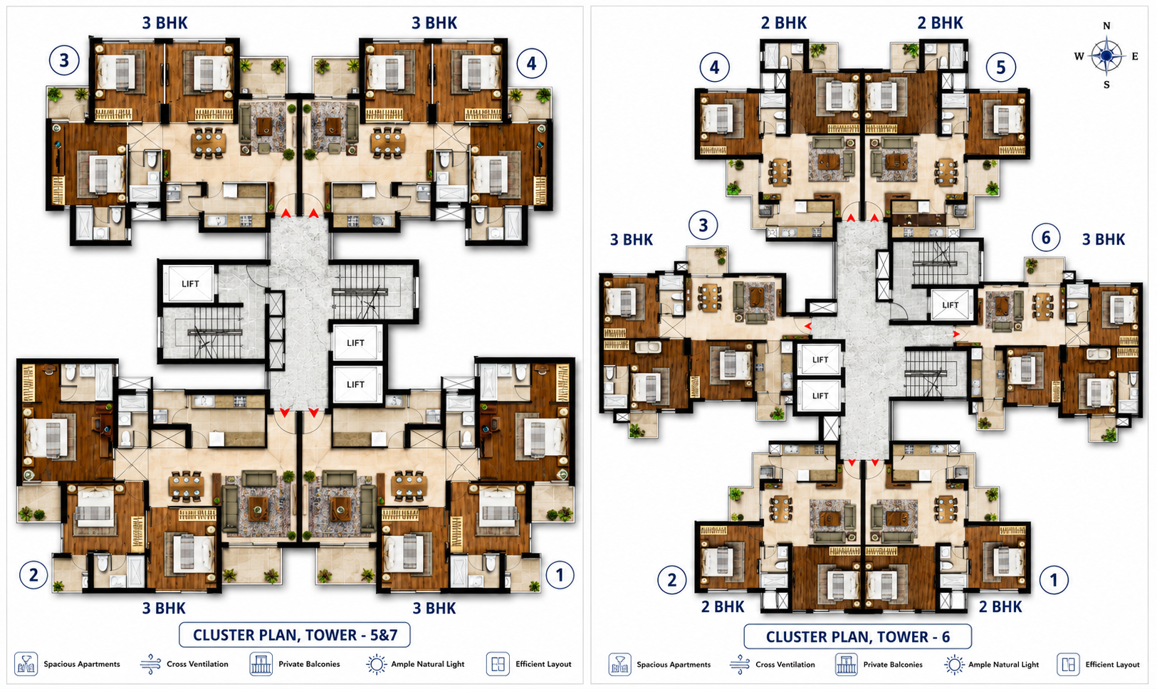 Hero Homes — 2 BHK floor plan