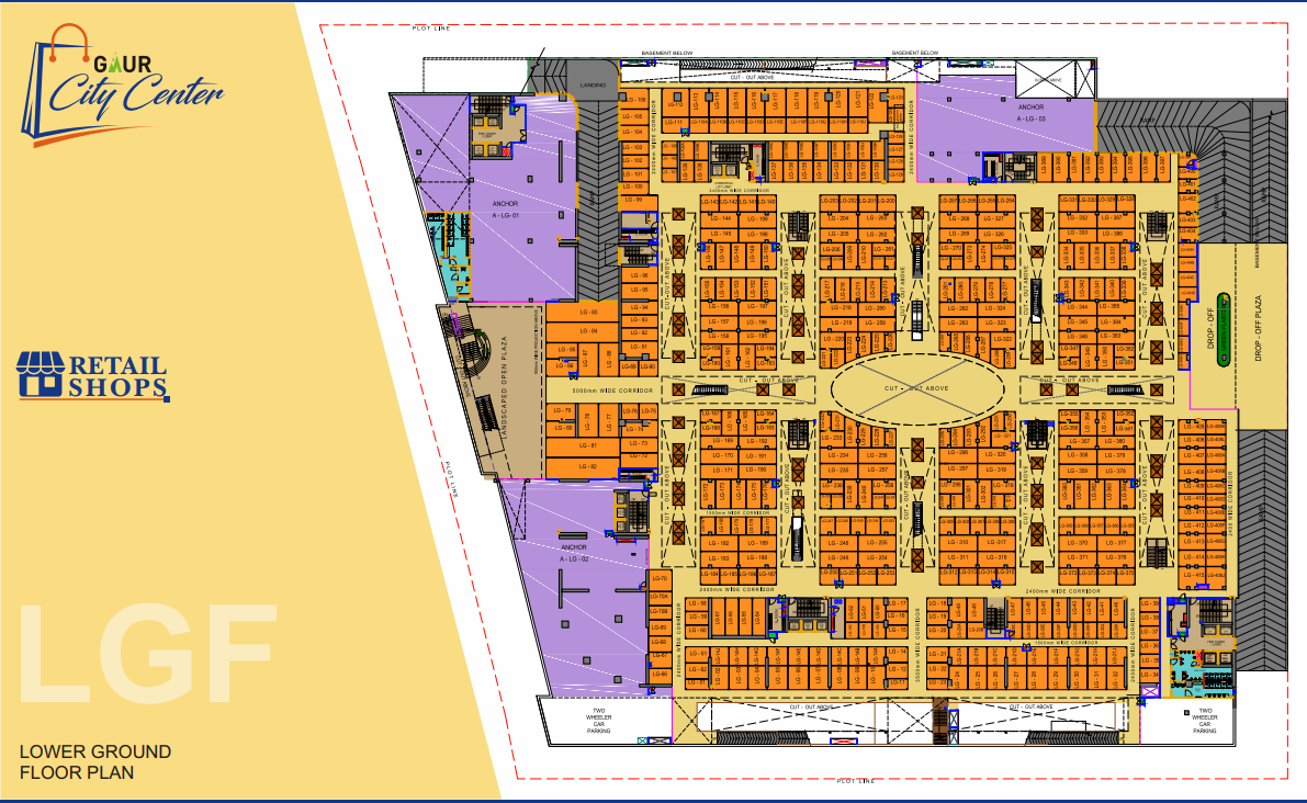 Gaur City Centre — Retail / Shop floor plan