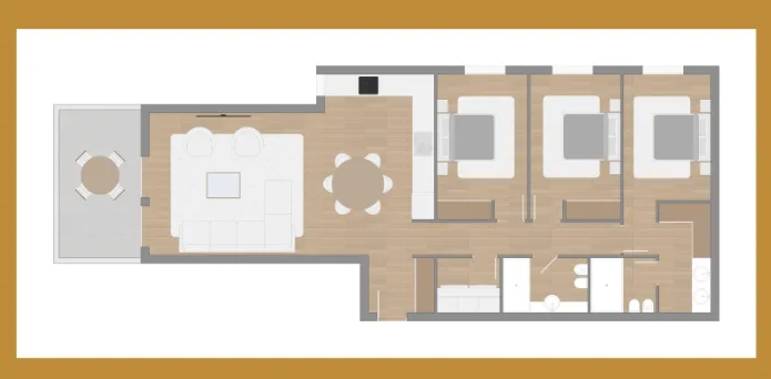 Eldeco Camelot Dwarka — 3 BHK floor plan