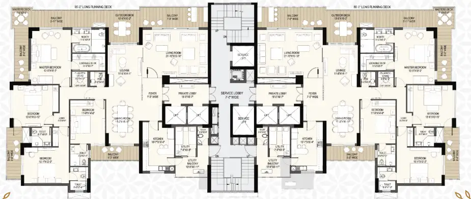 Anant Raj Estate — 4 BHK floor plan