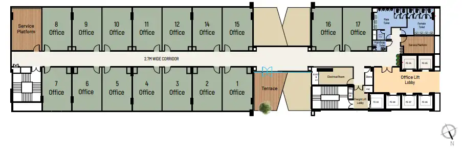 County Courtyard — Office Space floor plan