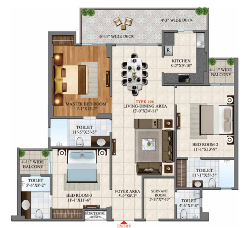 SG Vista — 3 BHK floor plan