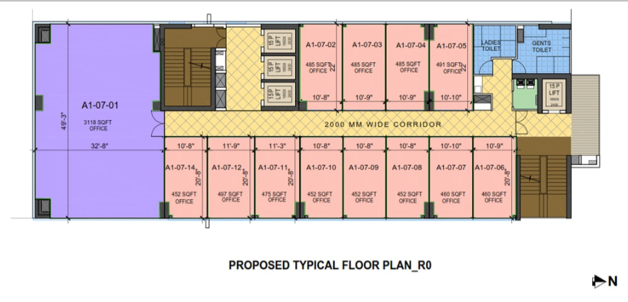 IThum Heights — Office Space floor plan