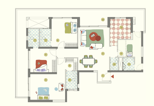 Max Estate 360 — 3 BHK floor plan