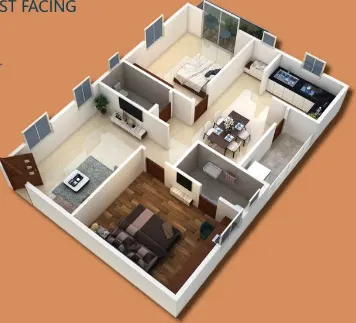 Vasavi Srinivasam — 2 BHK floor plan