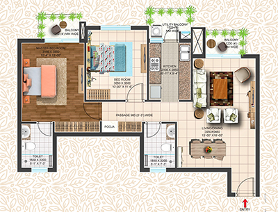 ACE 150 — 3 BHK floor plan