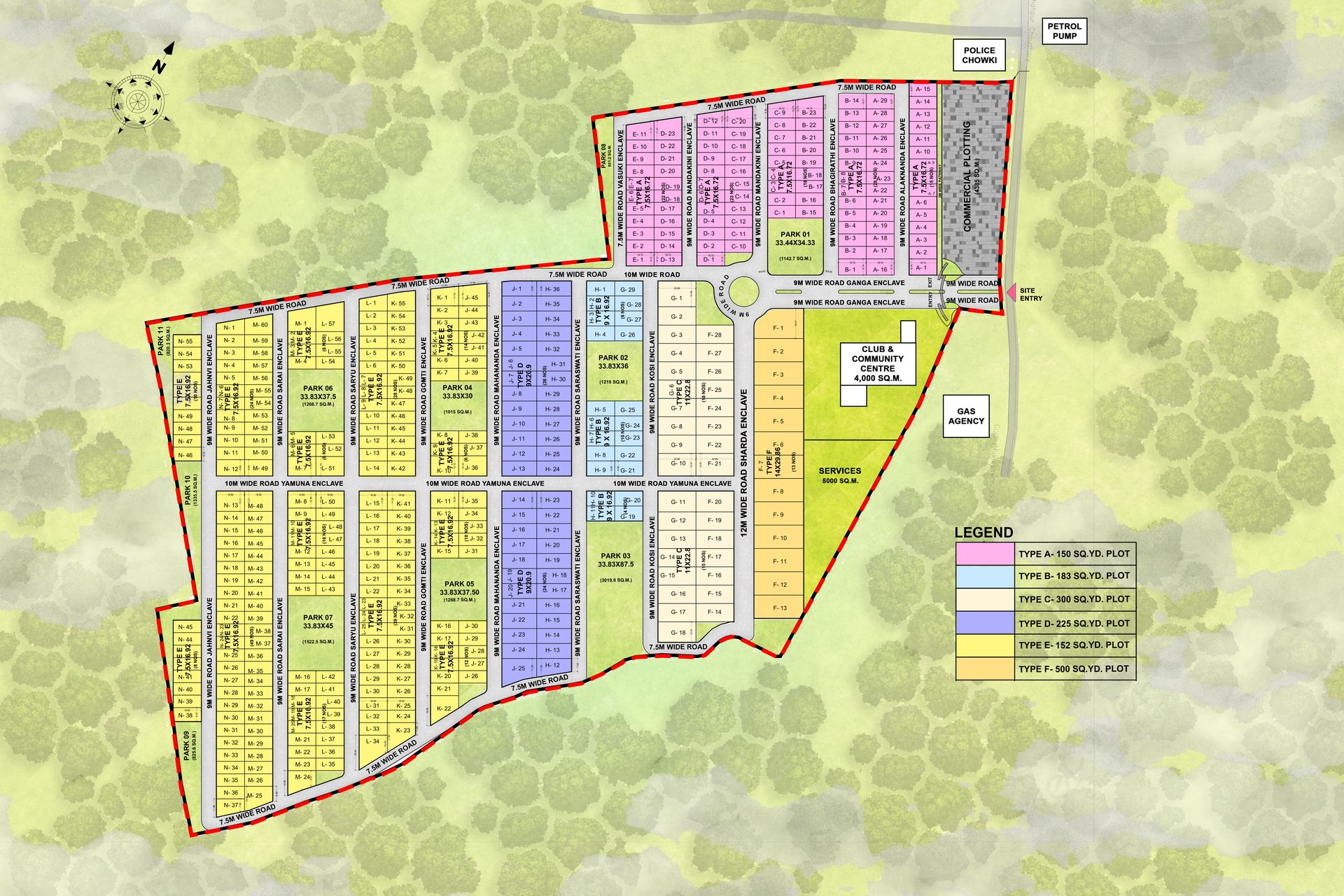 Ganga County — Plot floor plan