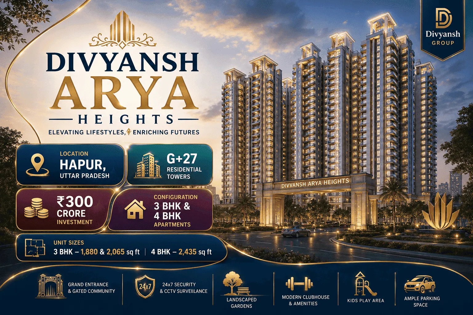 Divyansh Arya Height Hapur by Divyansh Homes Pvt. Ltd.